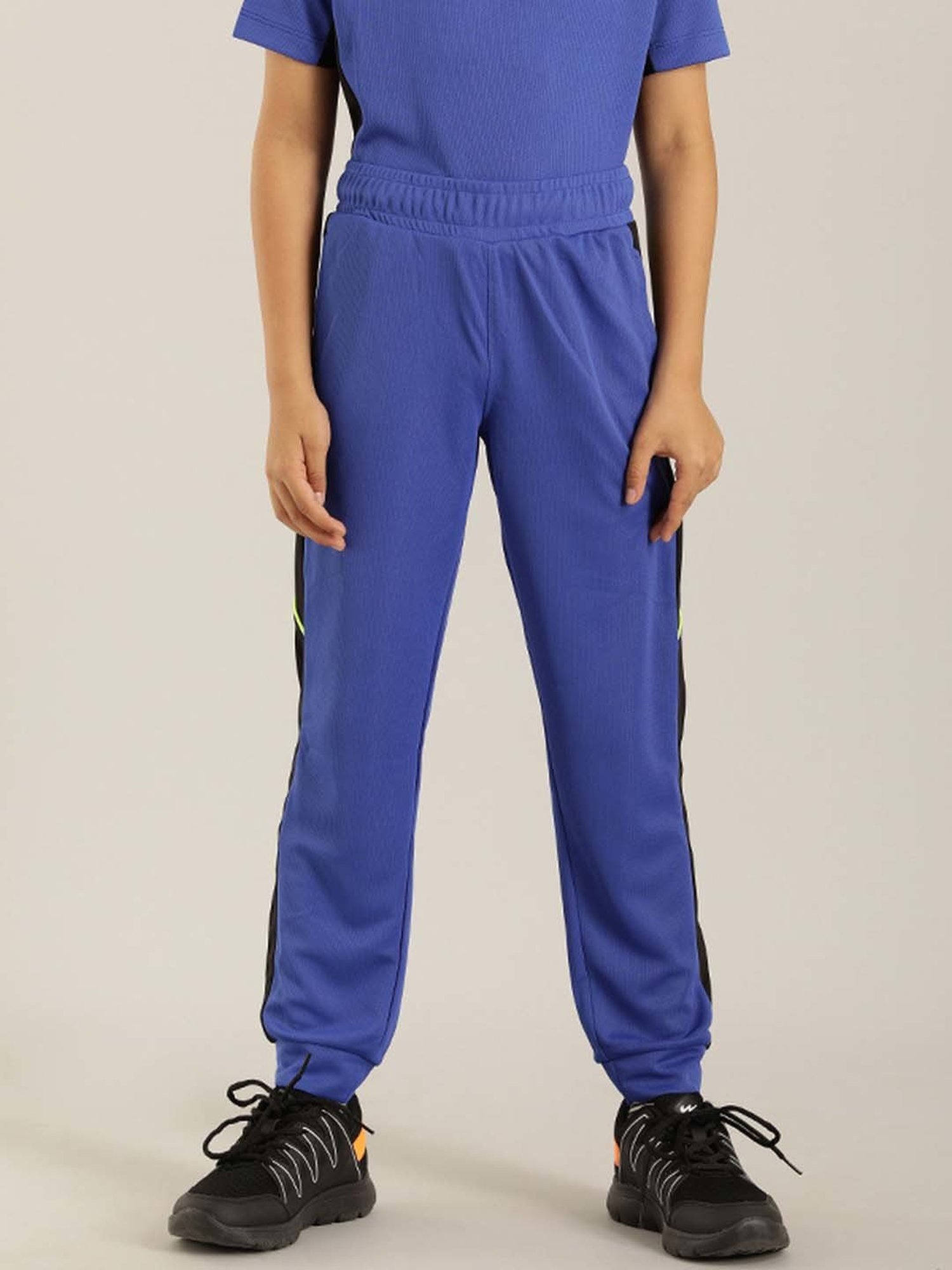 Indian Terrain Kids Blue Regular Fit Trackpants