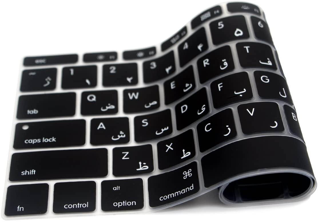 HRH Russian Language Silicone Keyboard Cover Skin for MacBook New Pro 13"A1708 A1988 No Touch Bar (2018 2017 2016)&MacBook 12"A1534 with Retina Display(2015)&A1931(2018)USA Layout Keyboard Protector