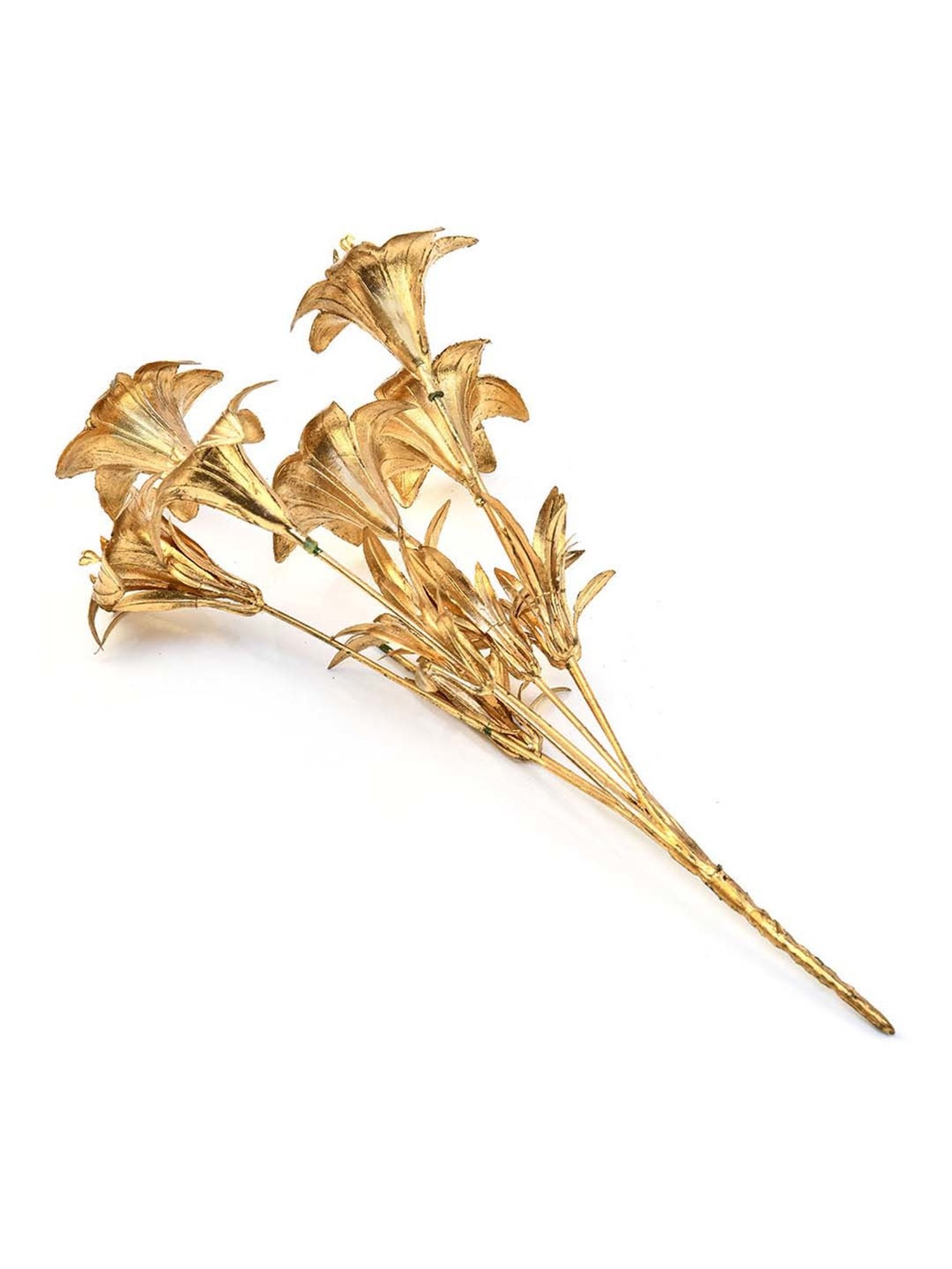 @Home Gold Plastic Trumpet Artificial Stick