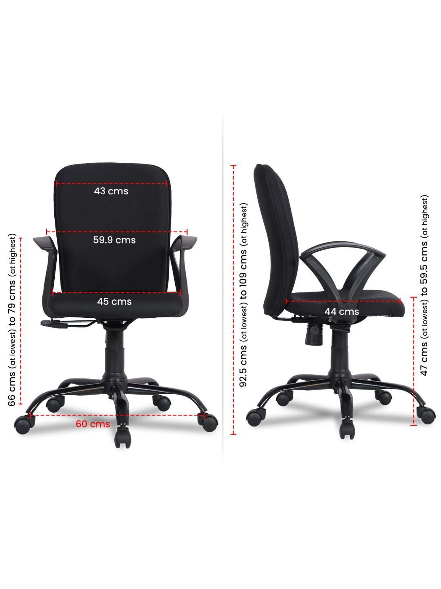 Green Soul Seoul-X Black Foam Ergonomic Office Chair