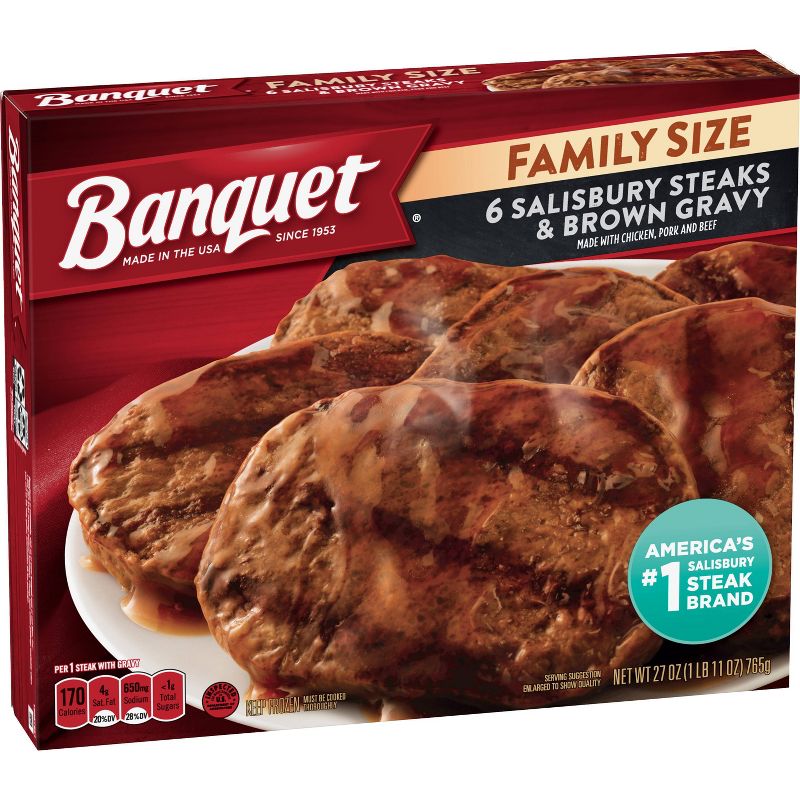 Banquet Frozen Family Size Salisbury Steak - 27oz