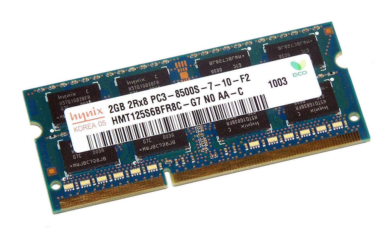 Hynix HMT125S6BFR8C-G7 2 GB RAM SO-DIMM, ddr3 SDRAM, ddr3-1066, pc3-8500s, cl9