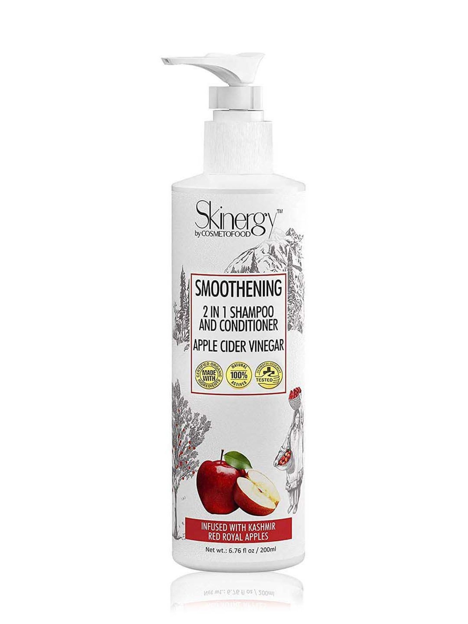 Cosmetofood Skinergy Smoothening 2 IN 1 Shampoo & Conditioner Apple Cider Vinegar - 200 ml
