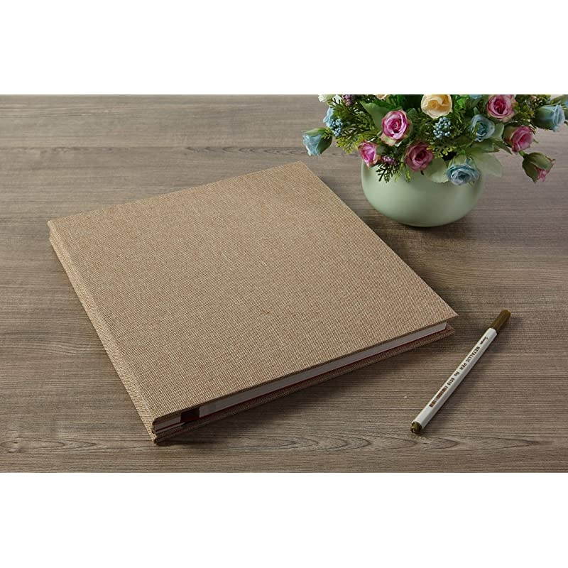 Album Self Adhesive 4x6 5x7 3x5 85x11 Scrapbook Magnetic Album DIY Scrap Book Length 13 x Width 128 Inches with A Metallic Pen