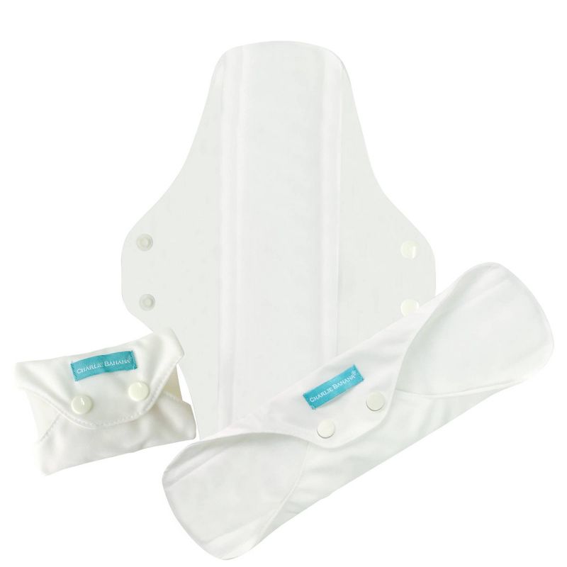 Charlie Banana Feminine Pad Super Absorbency - Peony Blossom - 3pk