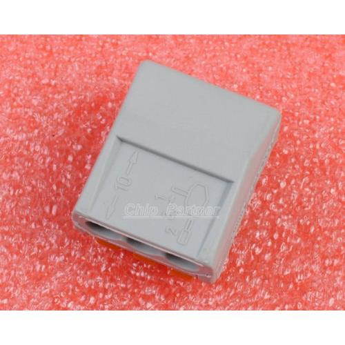 5pcs WAGO - spring lever push fit reuseable cable 3 wire Brand New