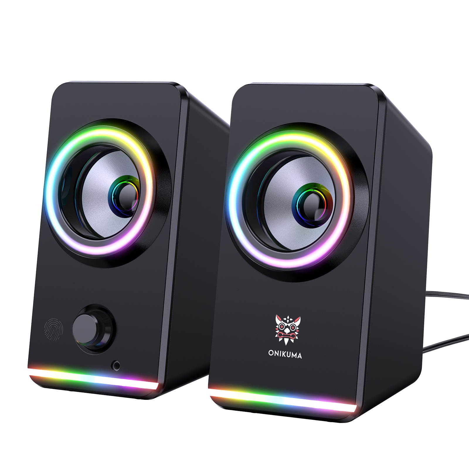 X6 5Wx2 USB Wired Speaker with RGB Lighting & 3.5mm AUX Interface, Cable Length: 1.3m(Black)