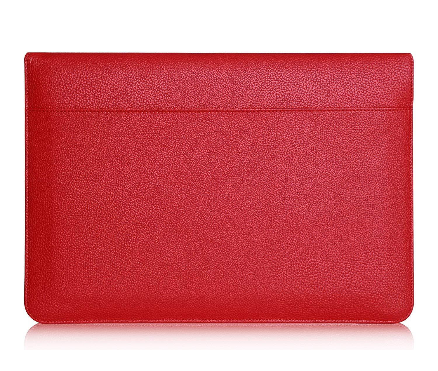 ProCase iPad Pro Case Sleeve, Cushion Protective Sleeve Bag Cover Case for Apple iPad Pro 12.9 Inch, Compatible with Apple Smart Keyboard, Documnet Pocket and Apple Pencil Holder (Red)