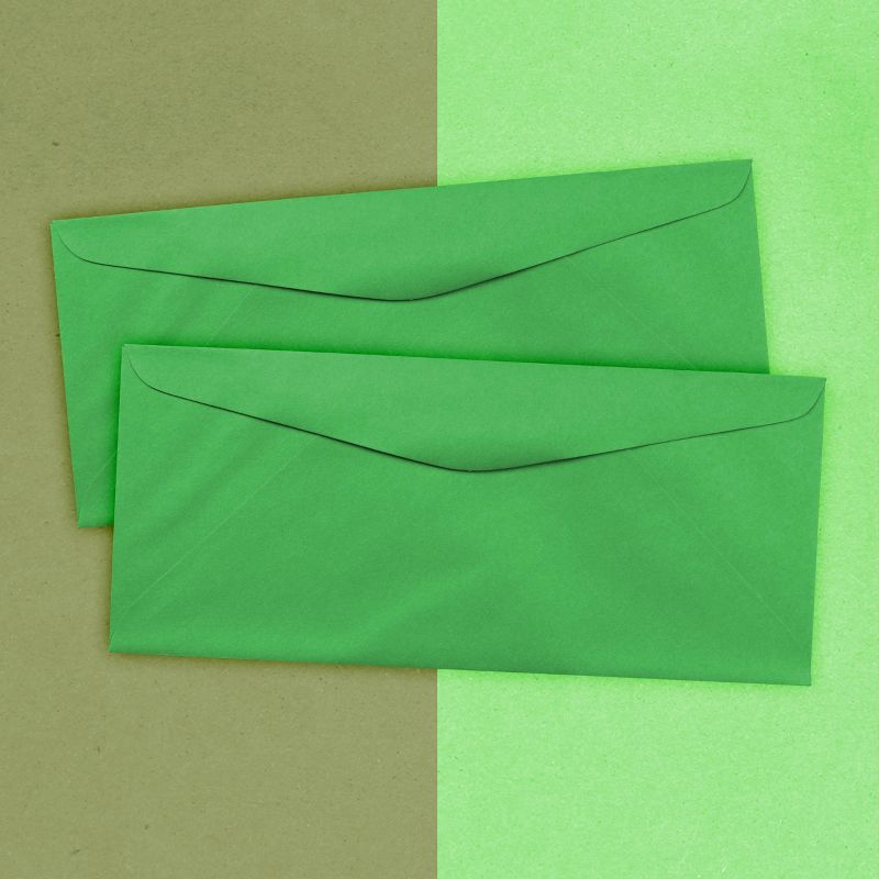 JAM Paper 50pk 3 7/8"x8 7/8" #9 Business Envelopes - Green Recycled