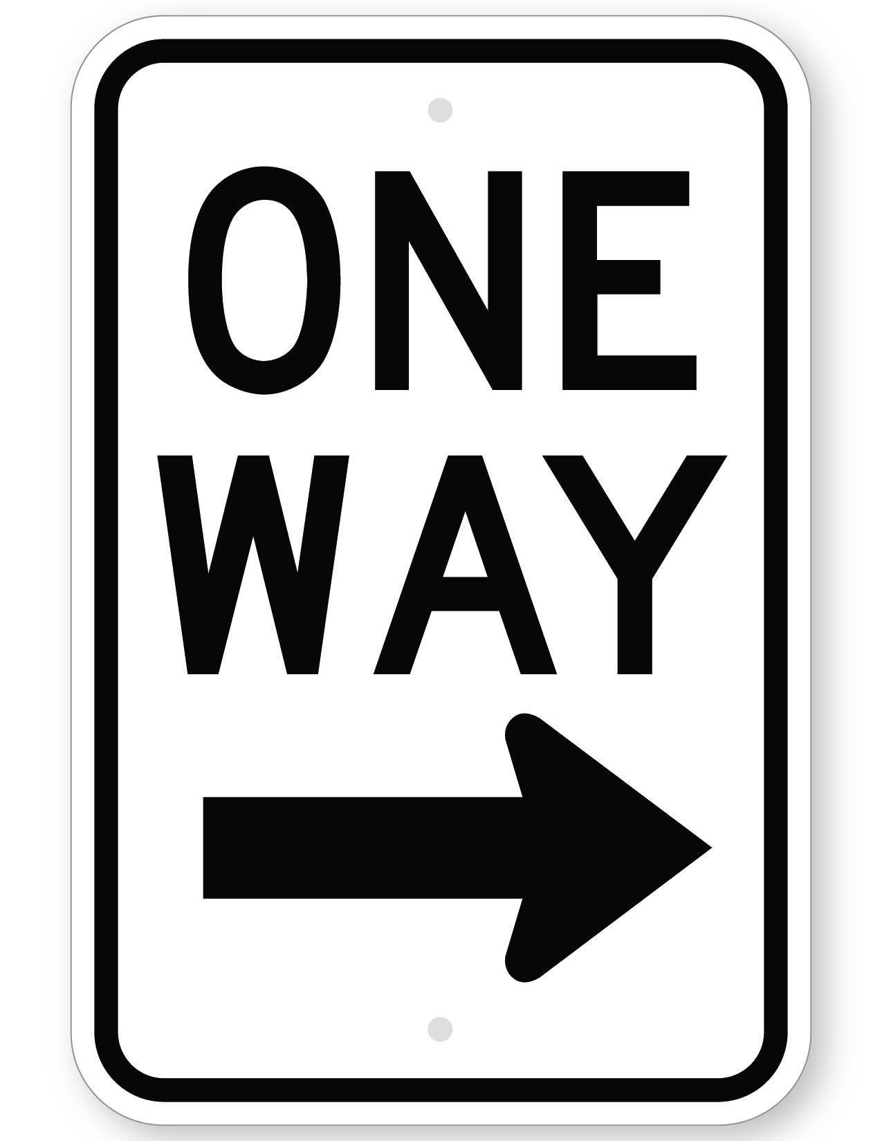 One Way Sign (Right)