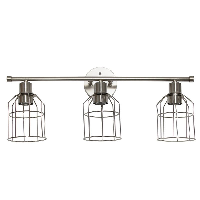 3-Light Industrial Wired Vanity Pendant Brushed Nickel - Lalia Home