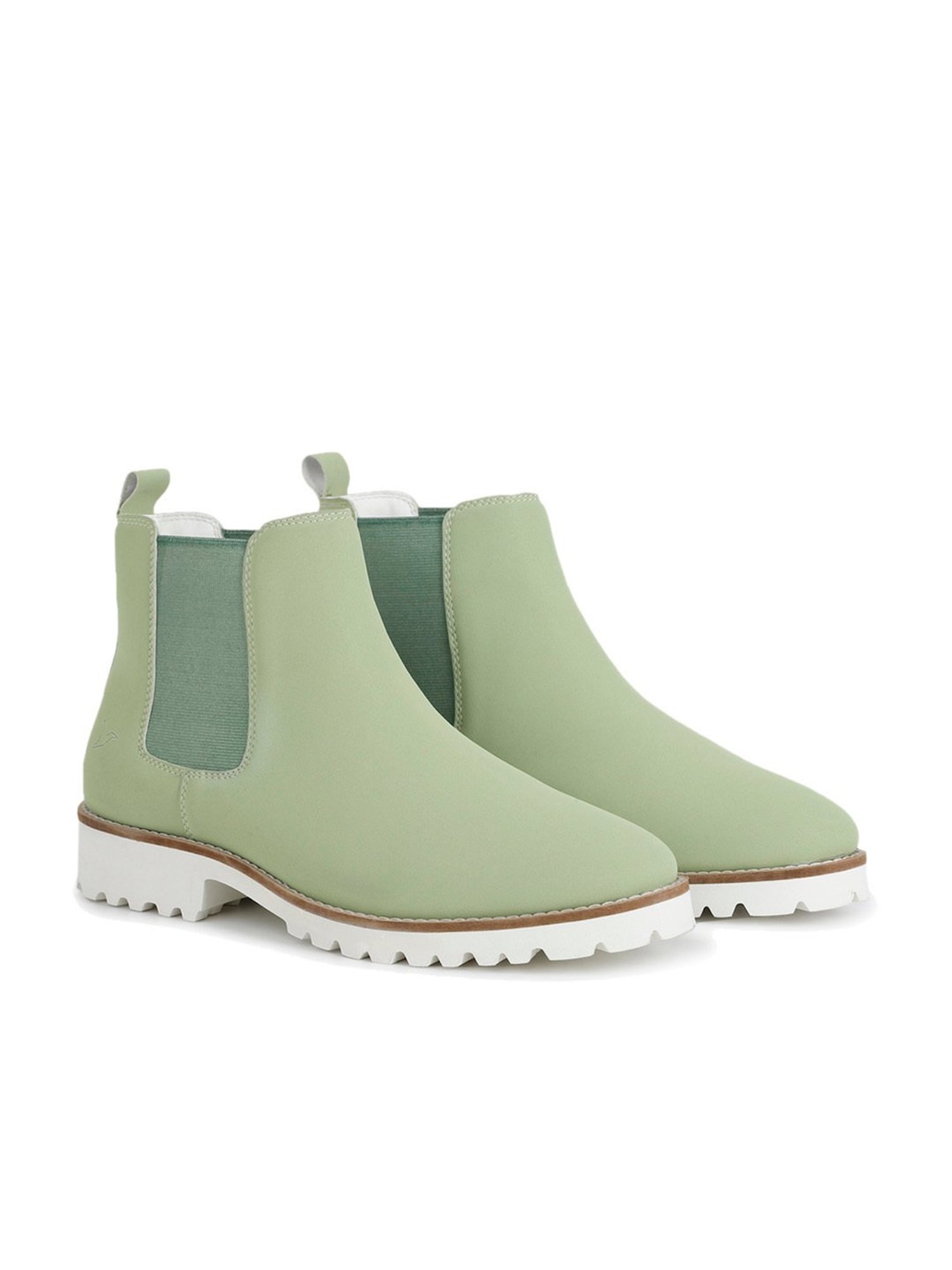 Yoho Women's Mint Green Chelsea Boots