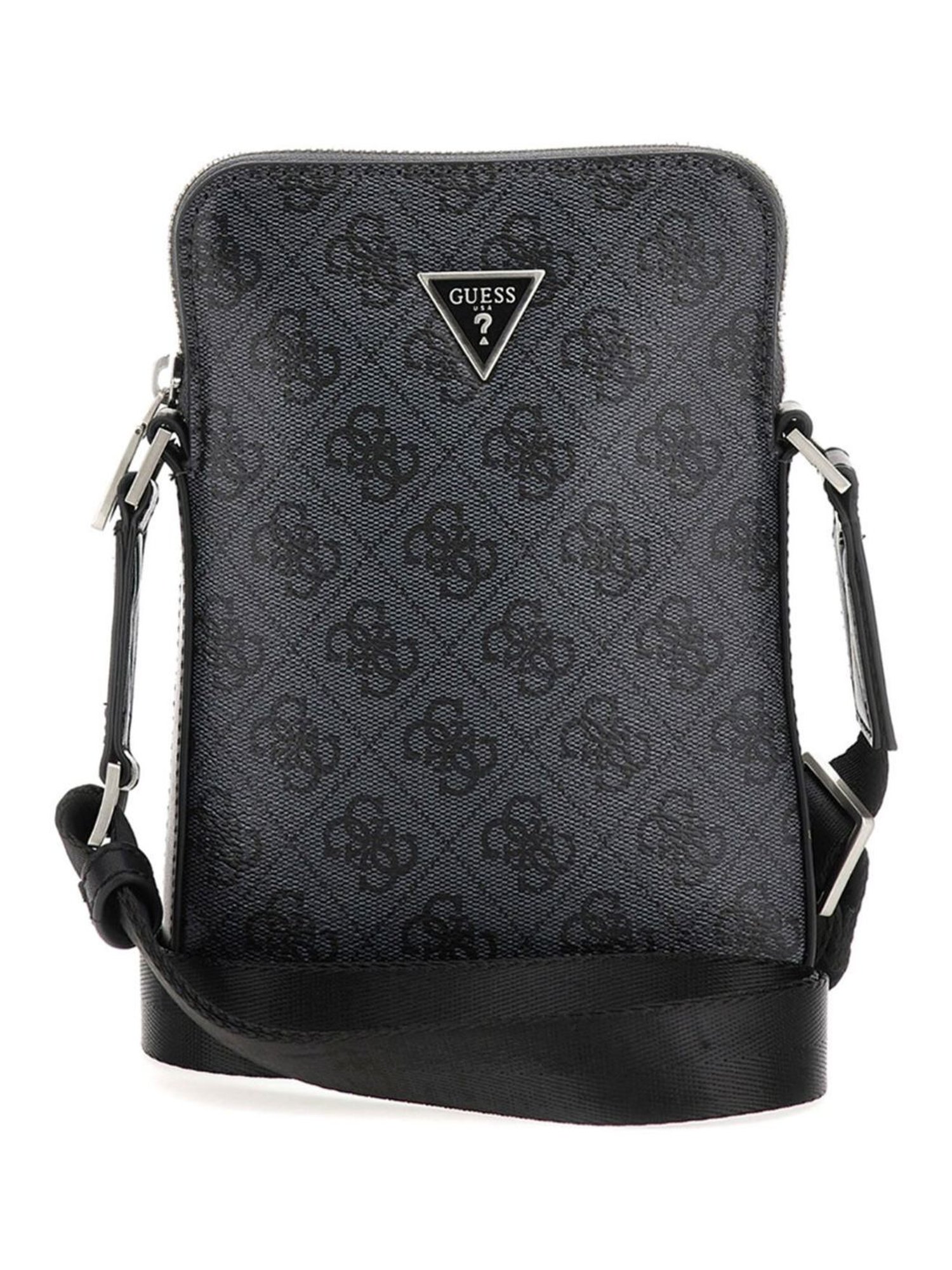 GUESS Black TORINO Printed Medium Cross Body Bag