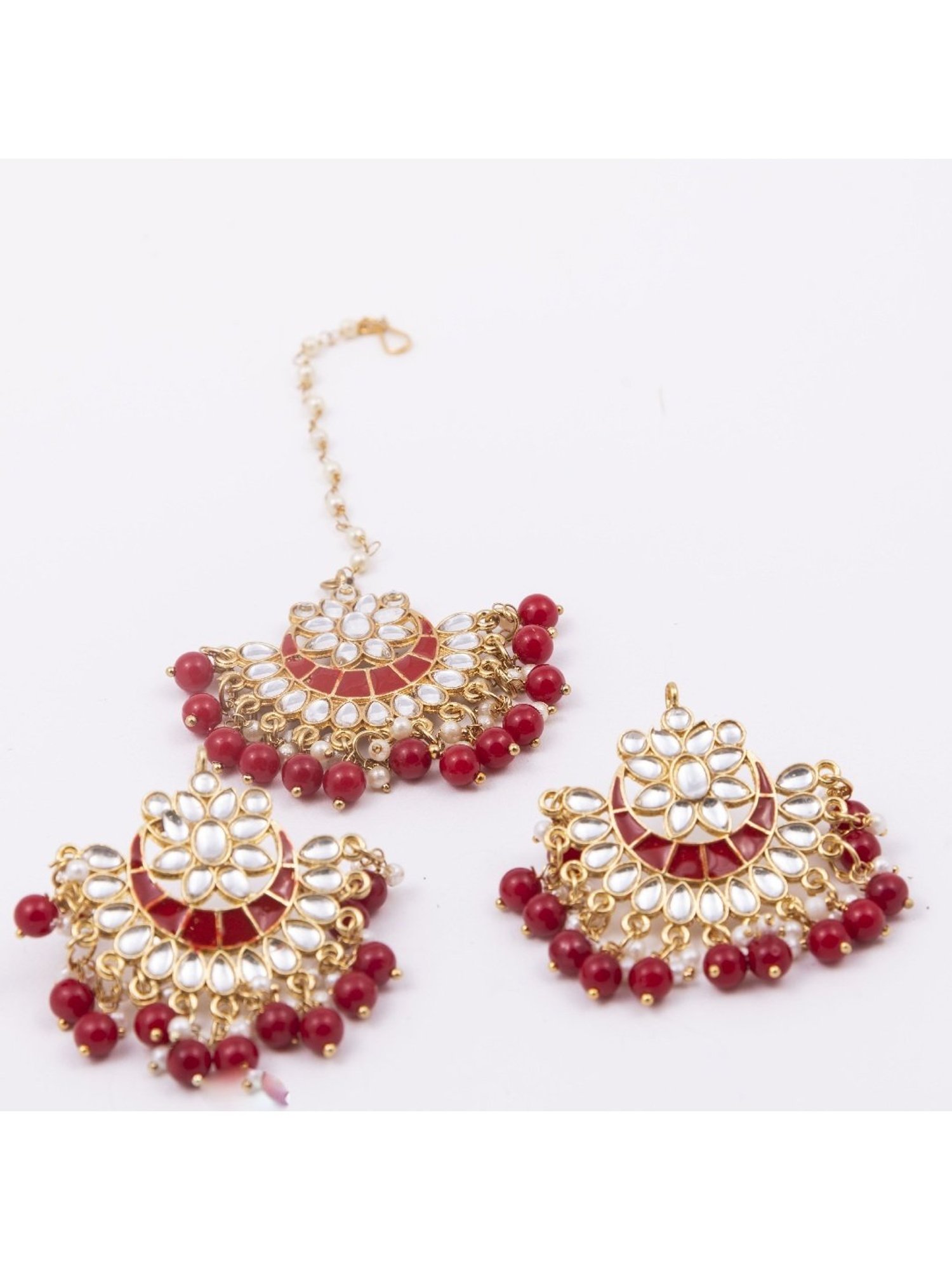 Jewelz Stylish Earring & Maang Tikka for womens & Girls