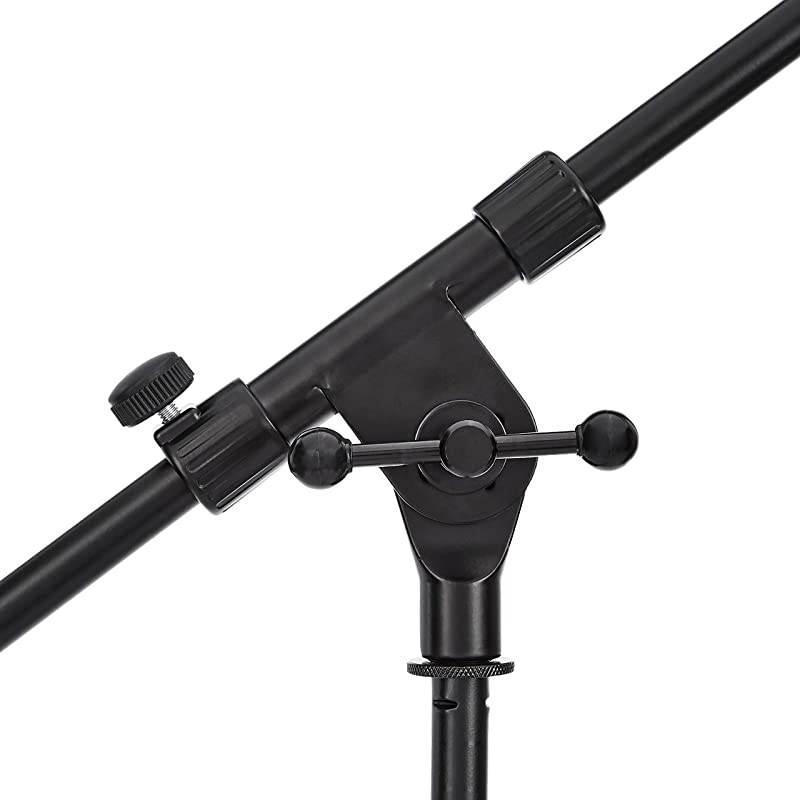 Basics Tripod Boom Microphone Stand HeightAdjustable with Metal Base 33 56Foot