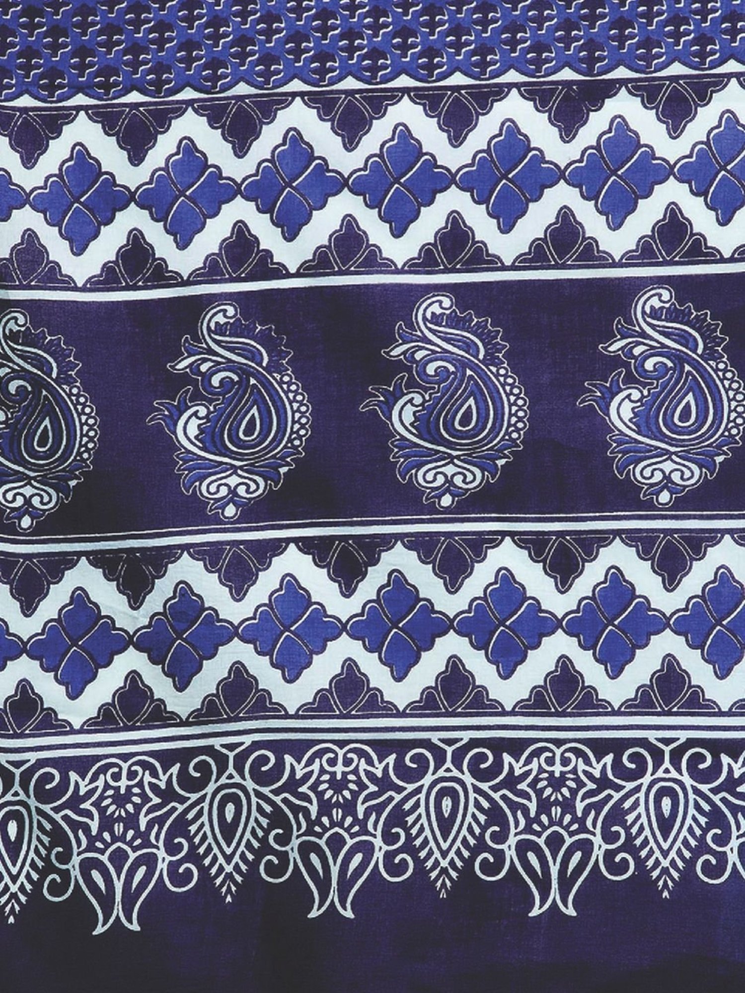 Kalakari India Blue Cotton Printed Saree With Unstitched Blouse