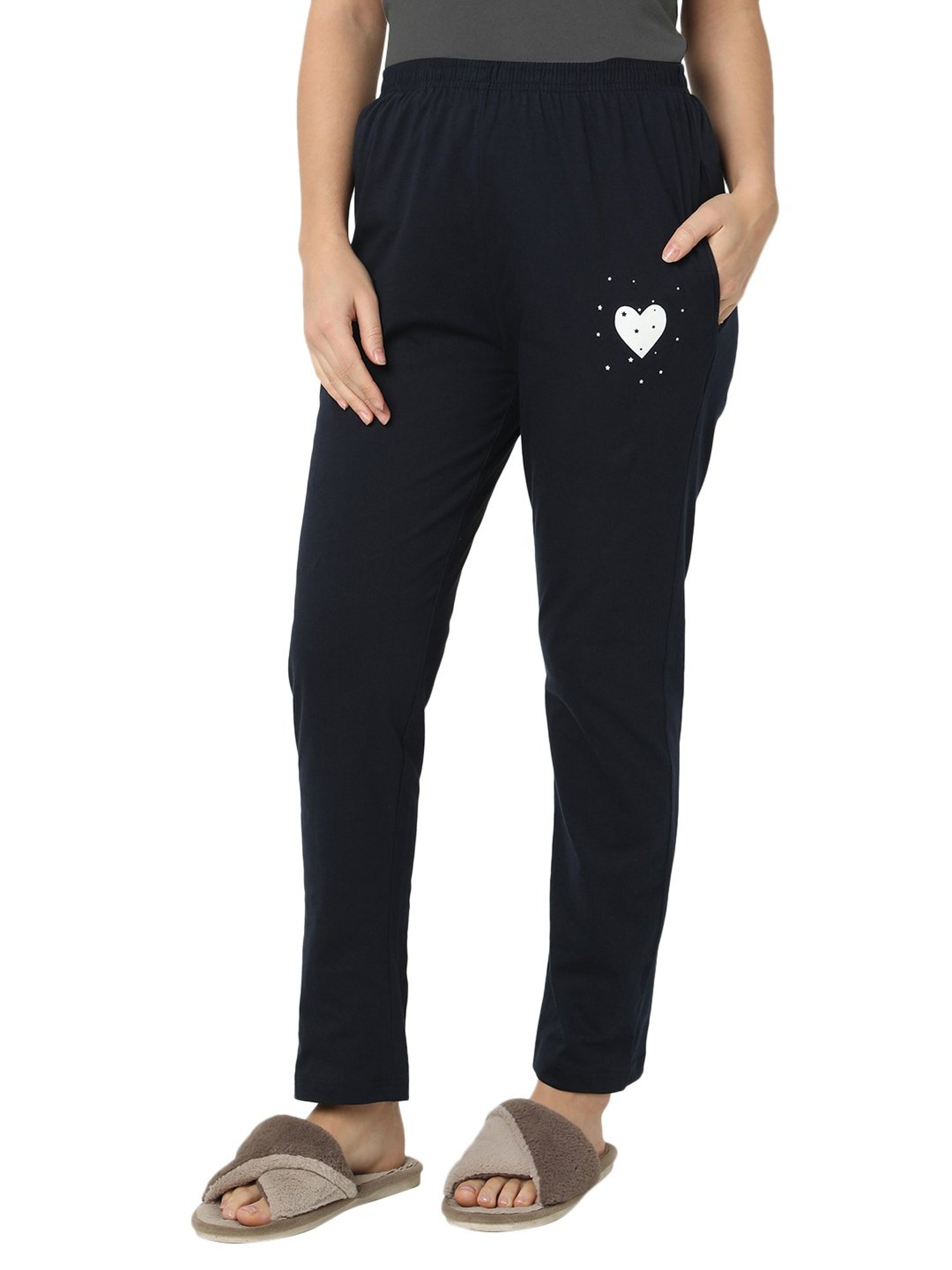 Smarty Pants Navy Cotton Printed Lounge Pants