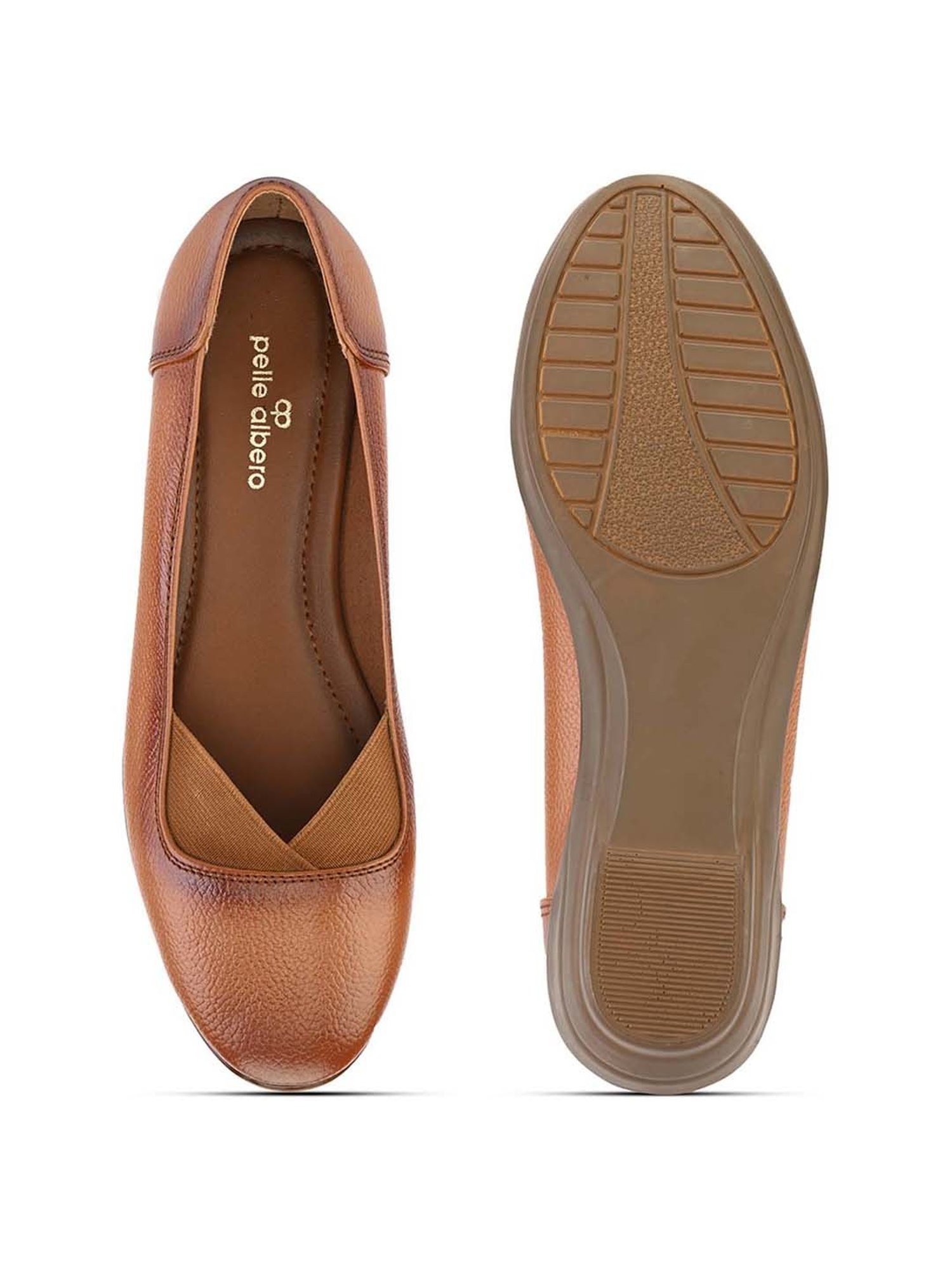 Pelle Albero Women's Tan Wedge Pumps