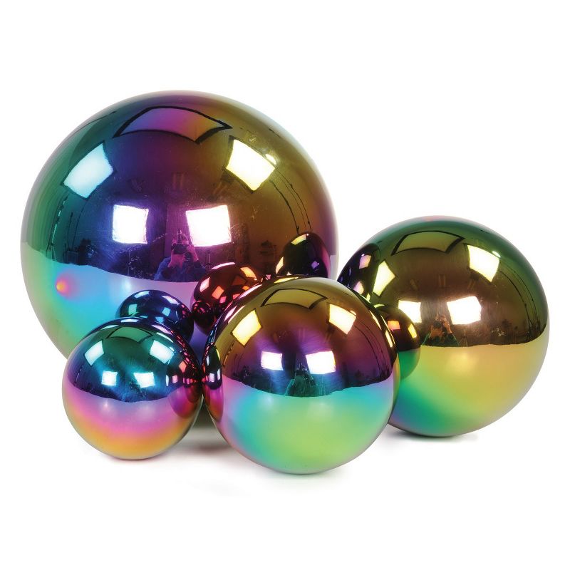 Learning Advantage Sensory Reflective Balls - Color Burst - Mirrored & Iridescent - Set of 4