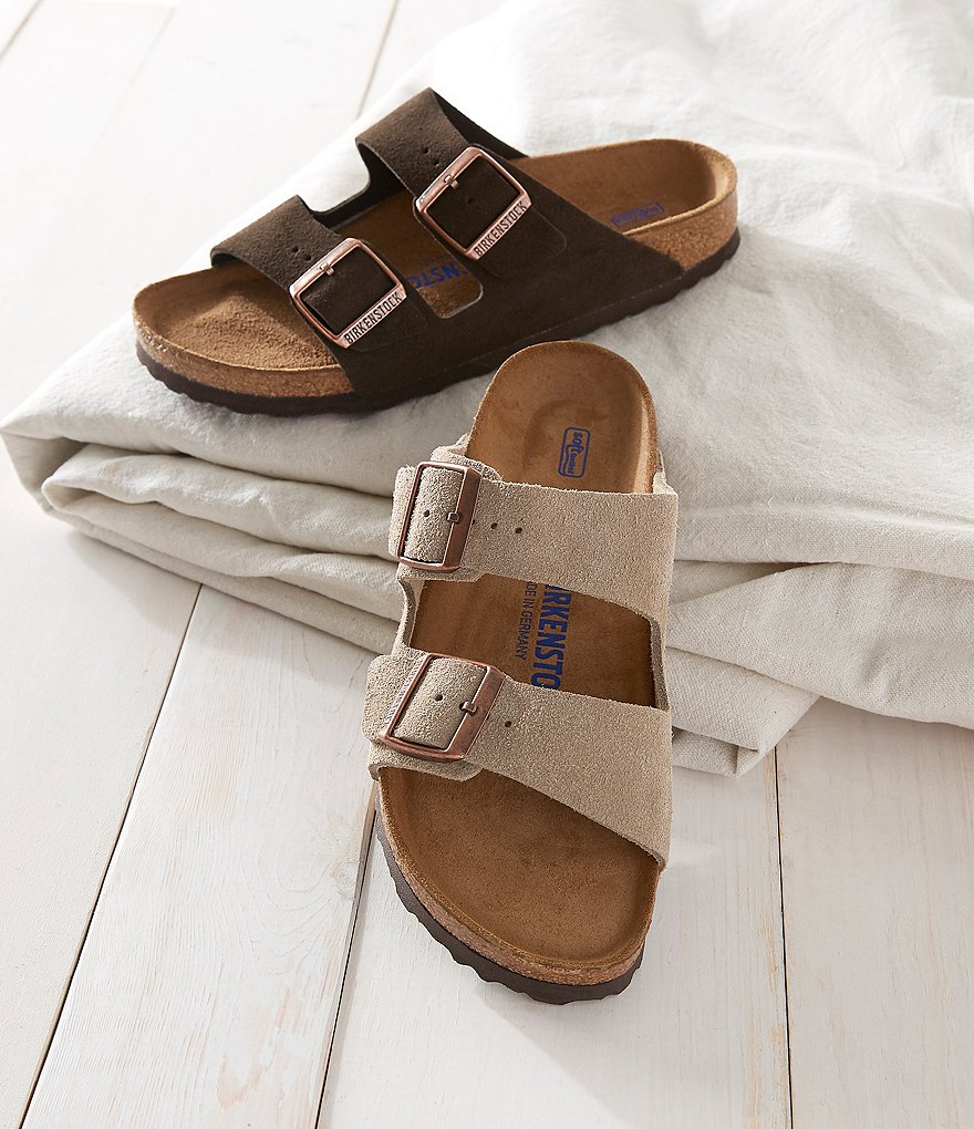 Birkenstock Women's Arizona Suede Dual Adjustable Buckle Strap Sandals