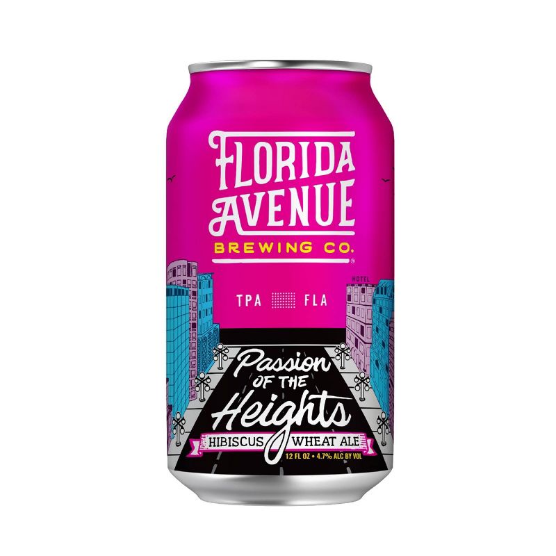 Florida Avenue Passion of The Heights Hibiscus Wheat Ale Beer - 6pk/12 fl oz Cans