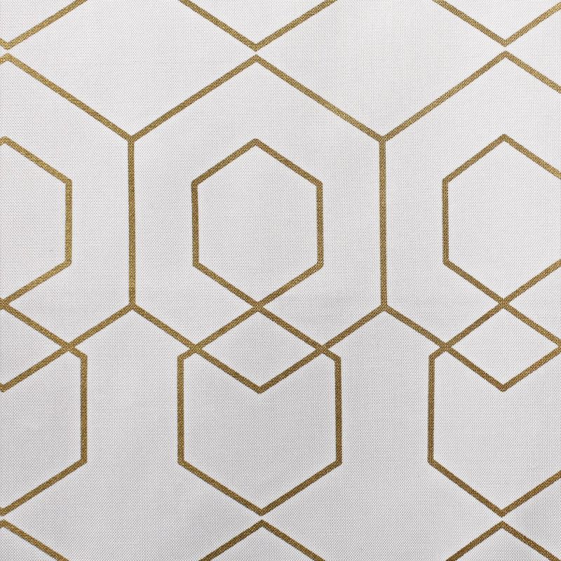 Geo Shower Curtain with Fabric Liner Gold - Hookless