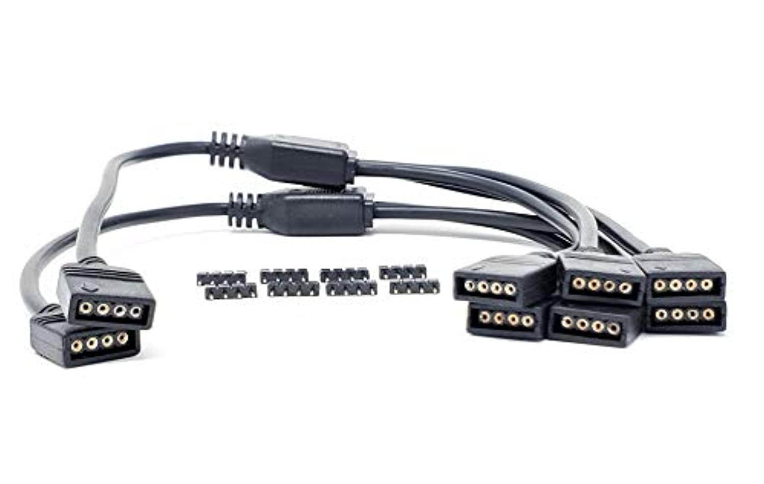 micro connectors 1 to 3 rgb splitter 50 cm cable/ 2-pack (f04-rgb0350-2p)