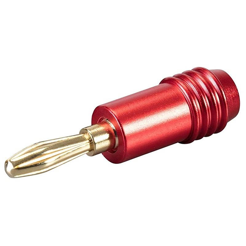 1 Pair Affinity Series 24k Gold Speaker Banana Plug,Black/Red