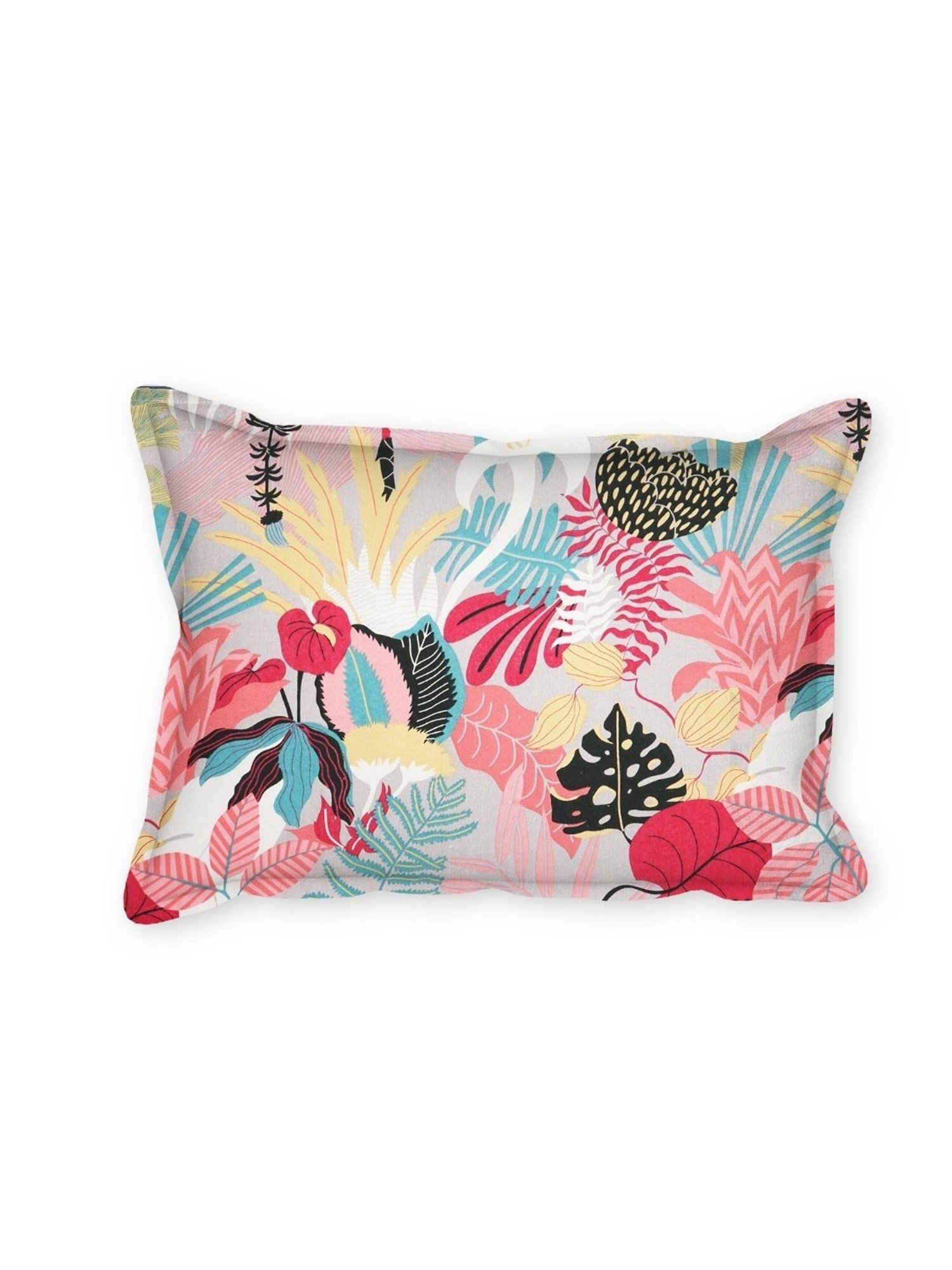 SEJ by Nisha Gupta Floral Pink 144 TC Cotton Double Bed Sheet with 2 Pillow Covers