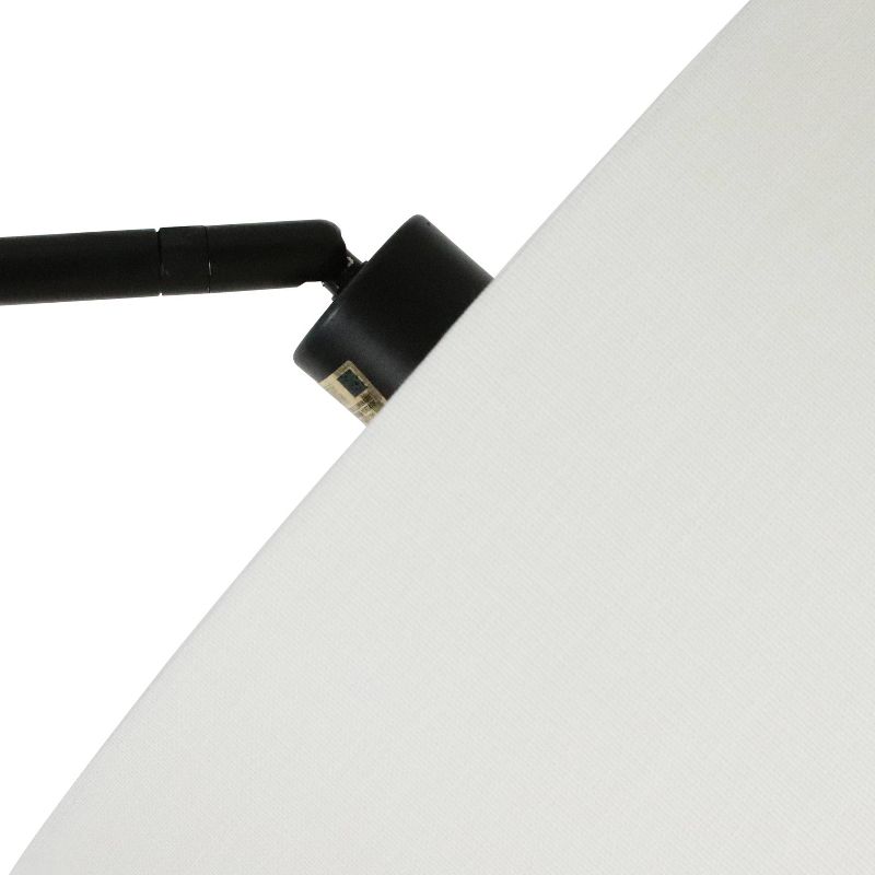 60" Asher Arc Floor Lamp Black - Decor Therapy