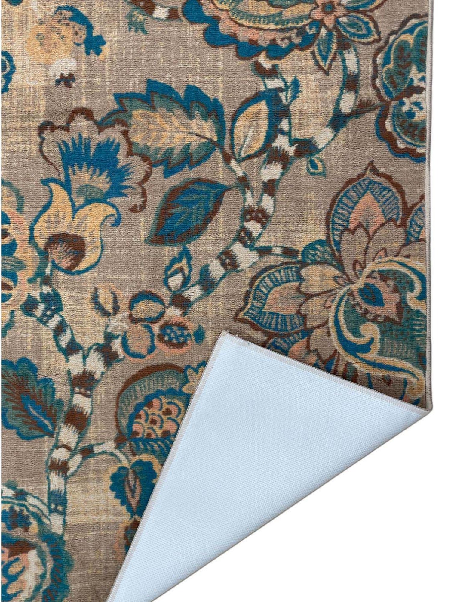 Welspun Blissful Brown Polyester 400 GSM Anti Skid Area Rugs