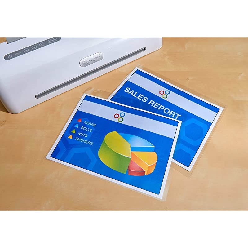 Thermal Laminating Pouches, 5 Mil Thick for Extra Protection, 100-Pack, 8.9 x 11.4 inches, Letter Size Sheets, Clear (TP5854-100)