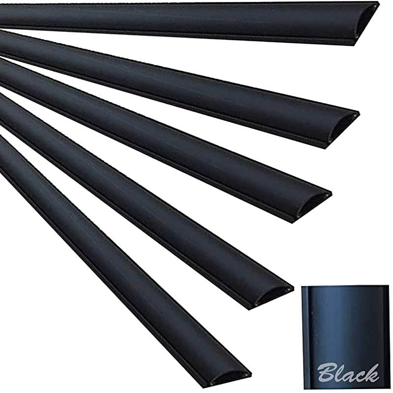 Chordsaver Small Floor Cord Cover Wire Cable Protector Black 36quot 3 Feet 5 Pack