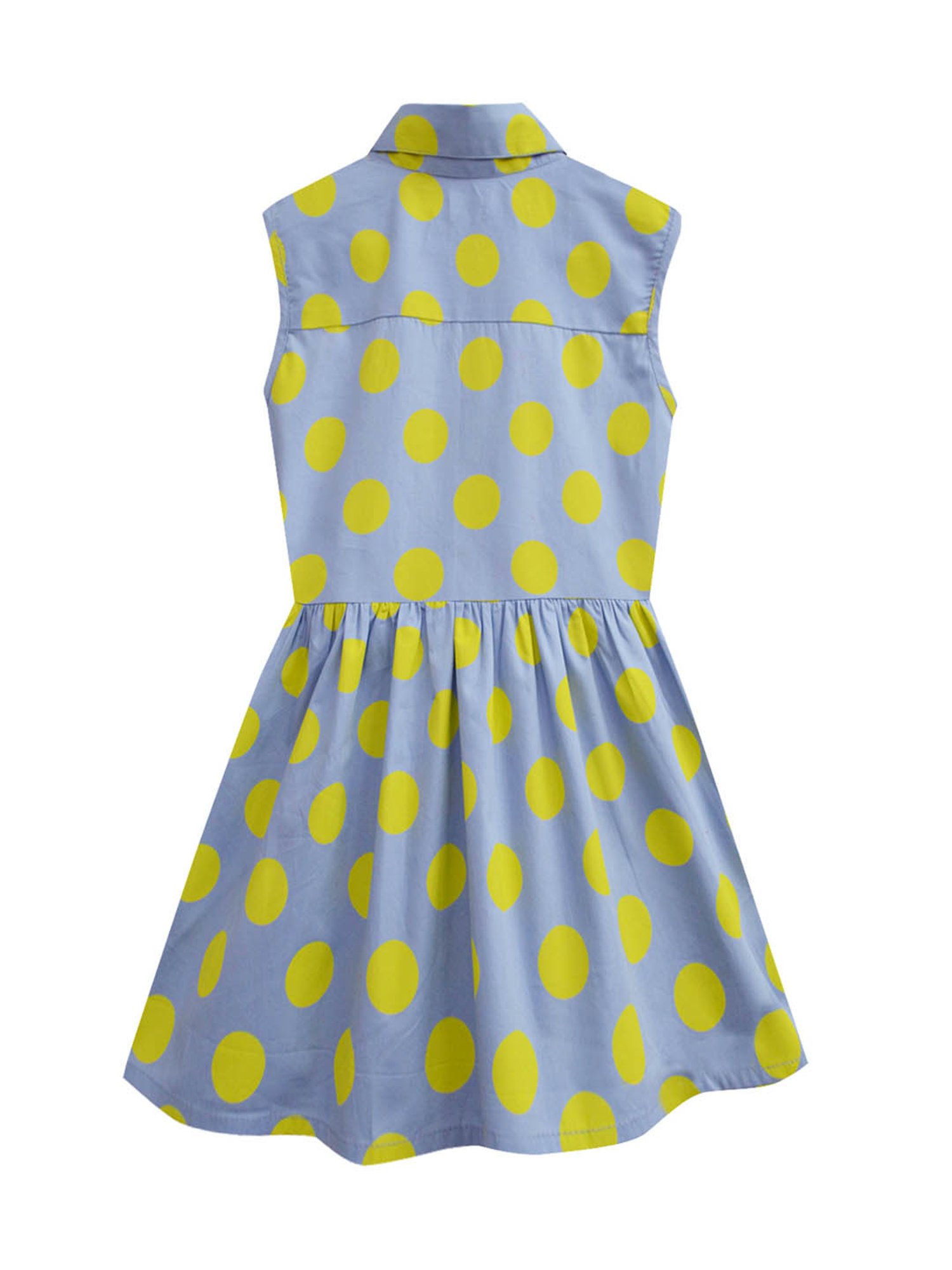 A.T.U.N. Blue & Yellow Printed Shirt Dress