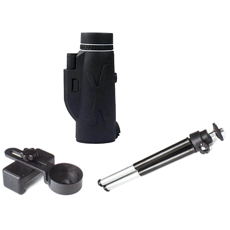 Telescope 80x100 High Definition Telescope Night Vision Waterproof Telescope Clear Telescopes with Compass Smartphone Holder Tripod for Bird Watching Hiking Camping Concerts