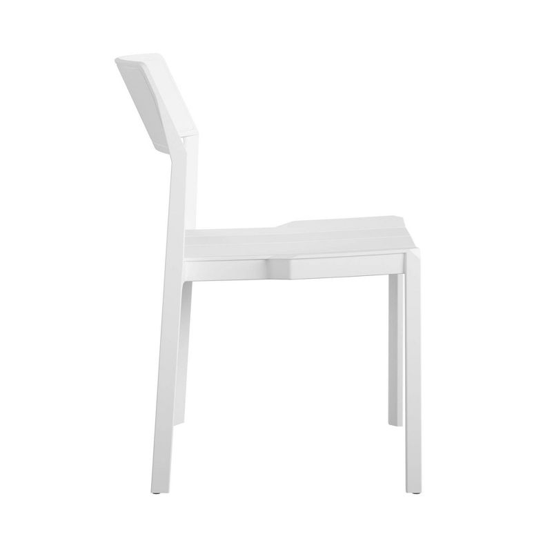 Chandler 4pk Indoor/Outdoor Stacking Chairs - White - Novogratz