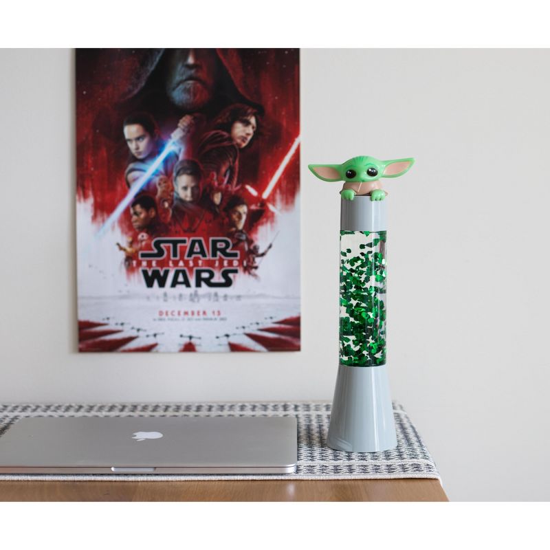 Robe Factory LLC Star Wars: The Mandalorian, The Child 14-Inch 3D Top Glitter Motion Lamp Light
