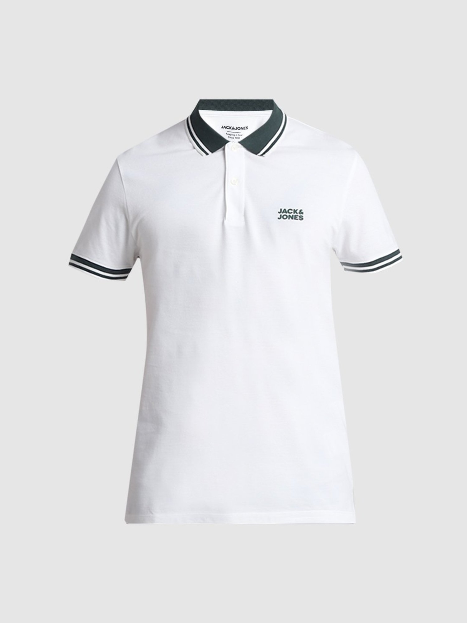 Jack & Jones Cloud Dancer Cotton Slim Fit Polo T-Shirt