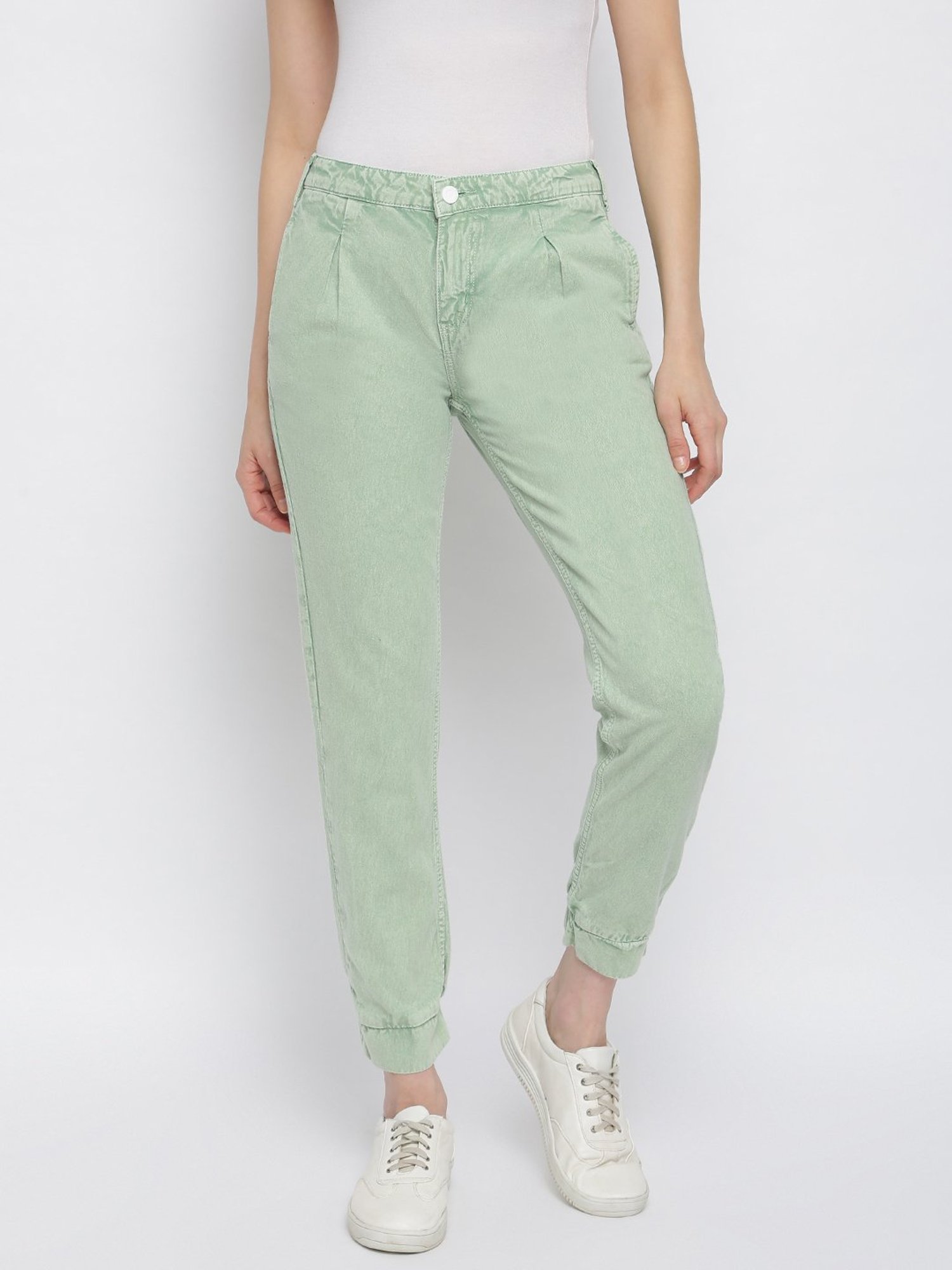Tales & Stories Green Regular Fit Joggers