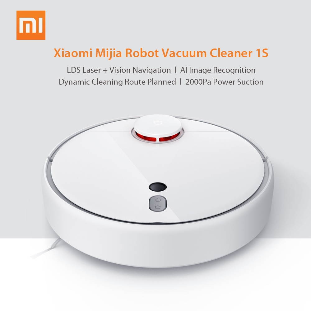 Xiaomi Mijia Robot Vacuum Cleaner 1S 2000Pa Home Sweeper Dust Sterilizer Sweeping Mopping Auto Self-recharge Route Planned Intelligent Mi Home APP Remote Control SDJQR03RR