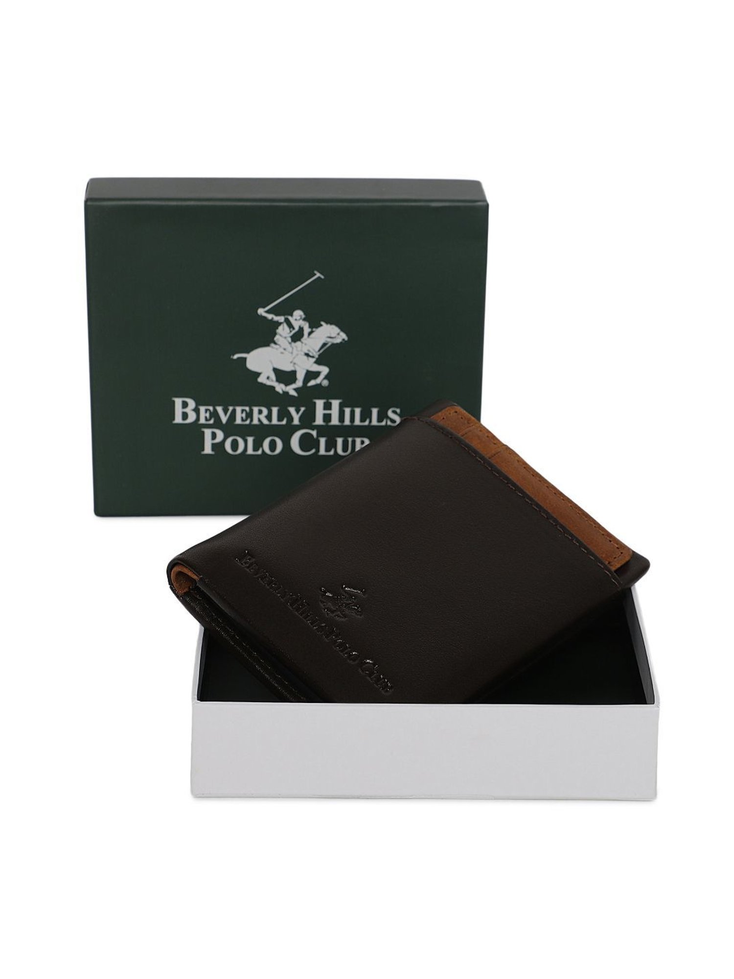 Beverly Hills Polo Club Brown Bi-Fold Wallet for Men