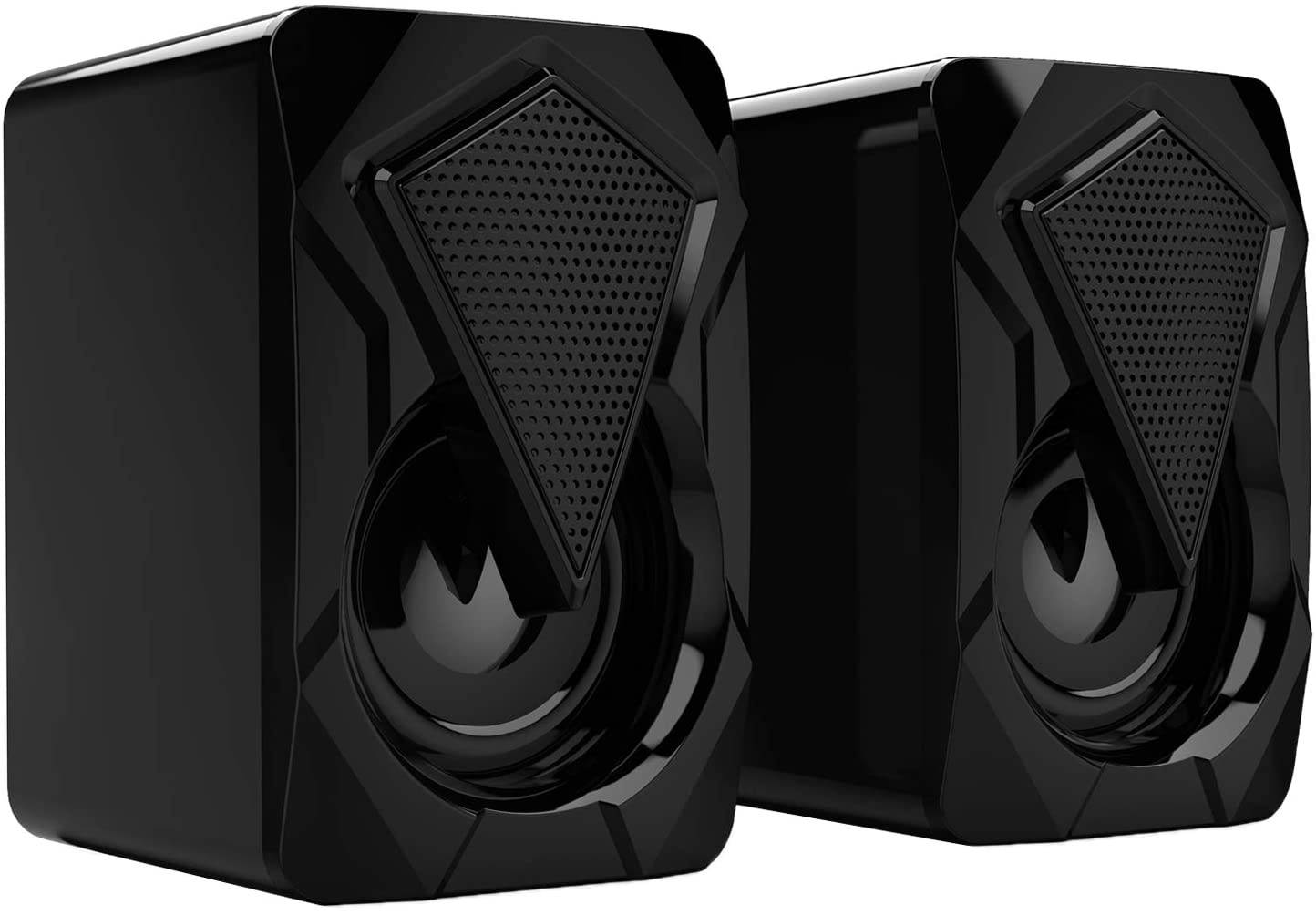 Homyl Computer Speaker Stereo 2.0 Bass RGB Light USB Powered 3.5mm PC/Laptop/Tablet