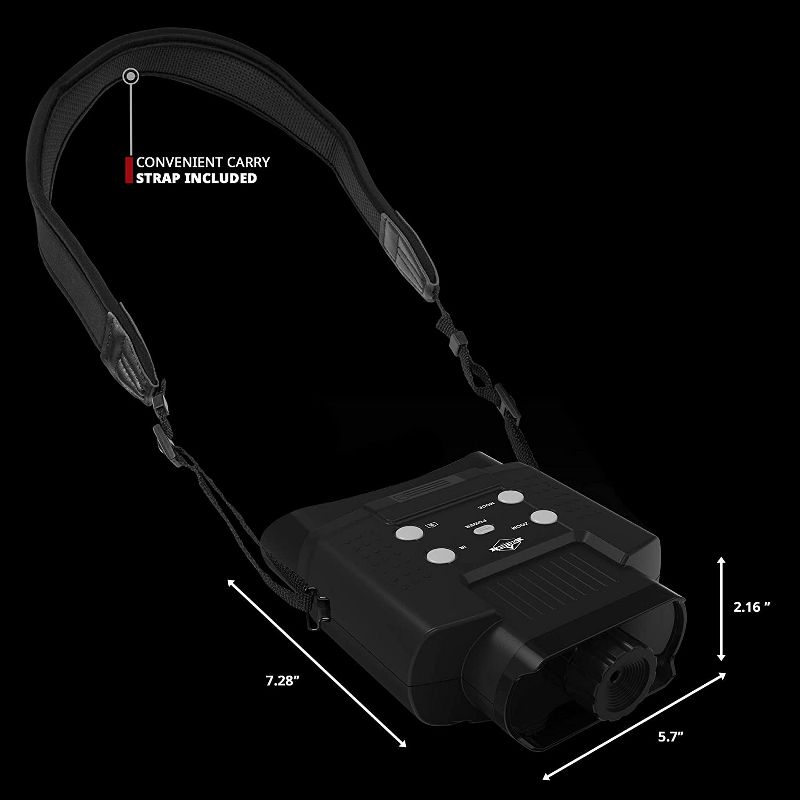 Hike Crew Digital Night Vision Binoculars, Capture Photos & Record Videos, Large LCD Screen with 7 Levels of Brightness for 100% Darkness, Infrared Night Goggles for Hunting