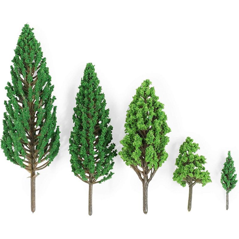 Bright Creations 22 Pieces Miniature Model Trees for Dioramas, Arts and Crafts (5 Sizes)