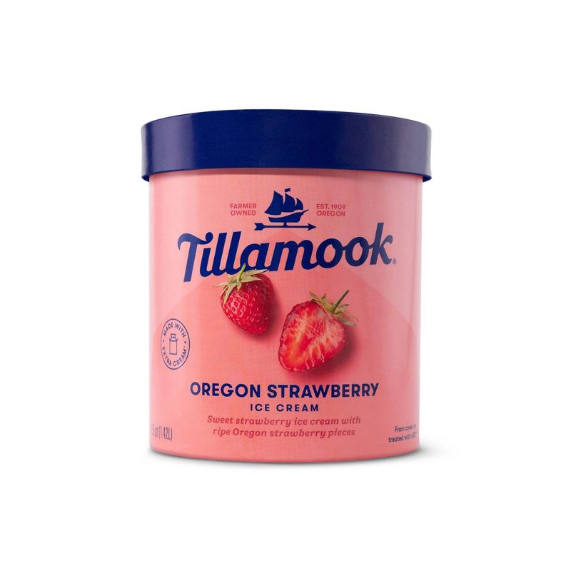 Tillamook Oregon Strawberry Ice Cream - 48oz