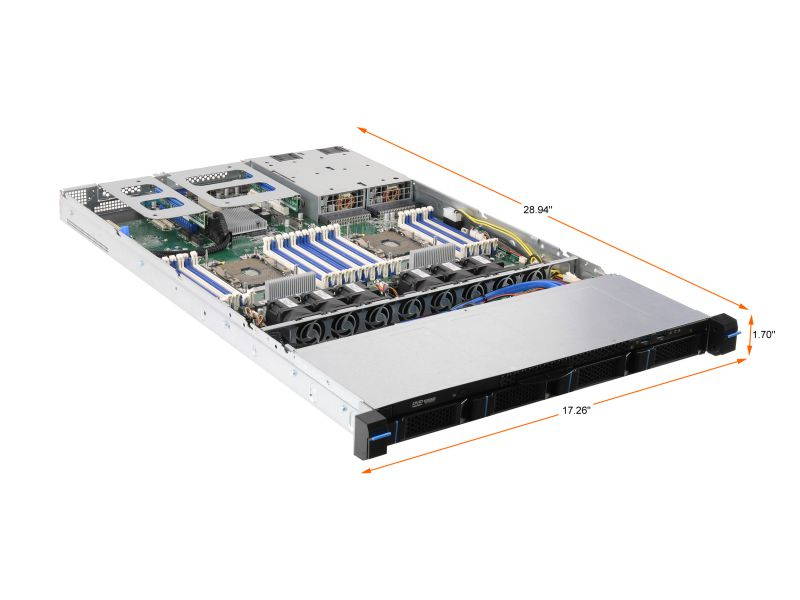 Asrock Rack RM138-C622LM/4L 1U Rackmount Server Storage Barebone Intel Xeon Scalable LGA3647 C622 4x3.5 HDD 800W Redundant Power Supply