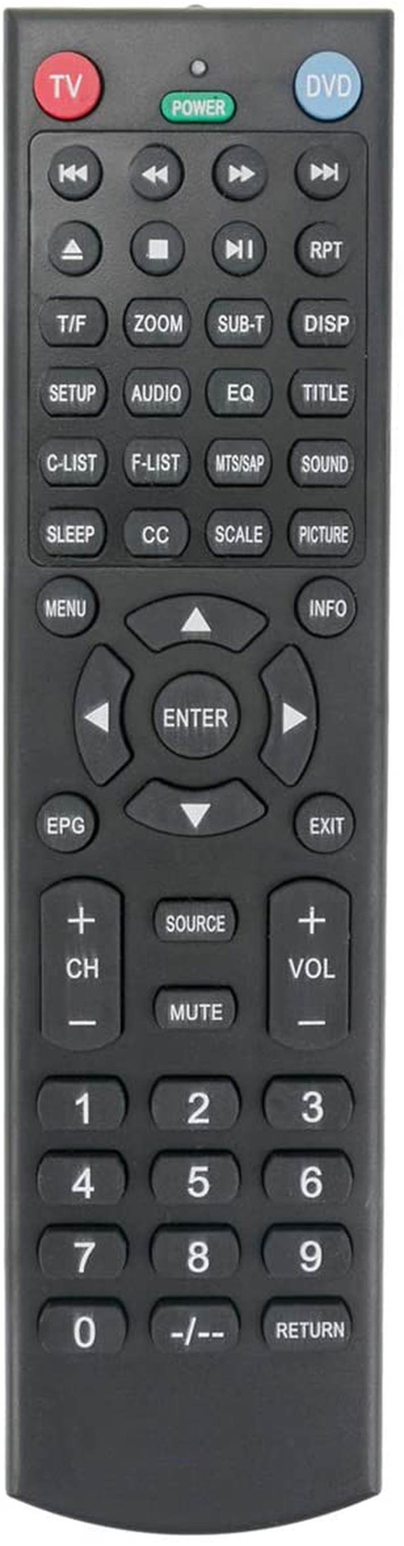 New TV DVD Combo Remote Control Applicable for Jensen JTV19DC JE2815 JE4015 JE5015 JE3215 JTV2815DC JE3214 JE1914 JE2414 JE2814 JE3914 JE4614 JE5014 JE1914DVDC JE1913AC2 JE3213AC JE2613AC JE2612LED