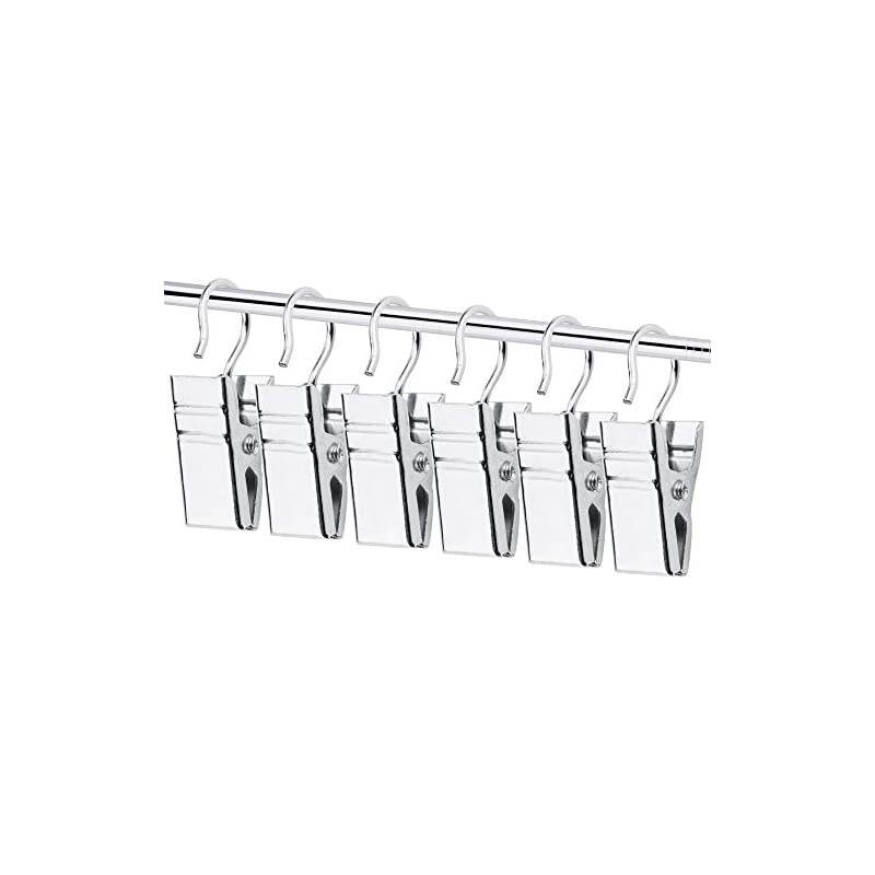 Pack Heavy-Duty Hook Clip Set Curtain Clips for Curtain Photos Home Decoration Art Craft Display - Silver