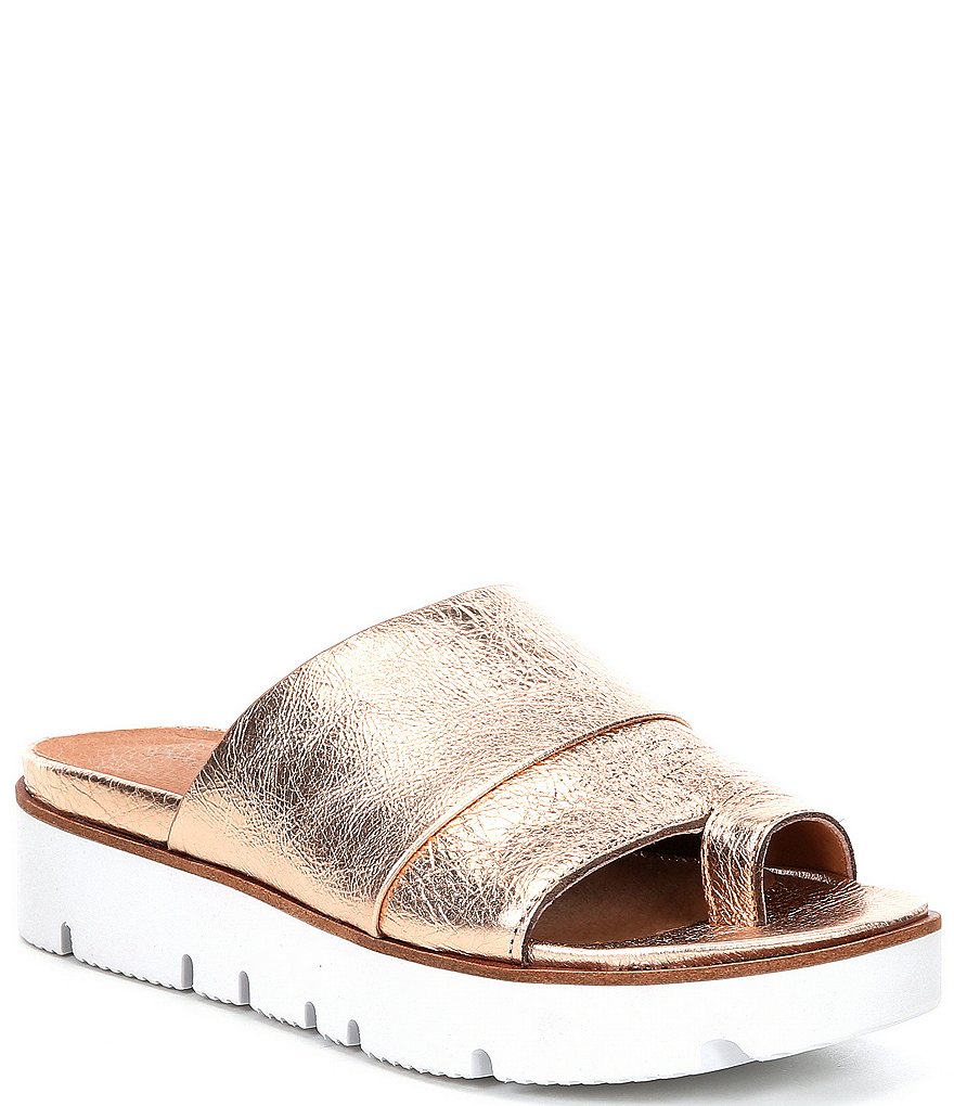 Gentle Souls Lavern Leather Toe Thong Slides