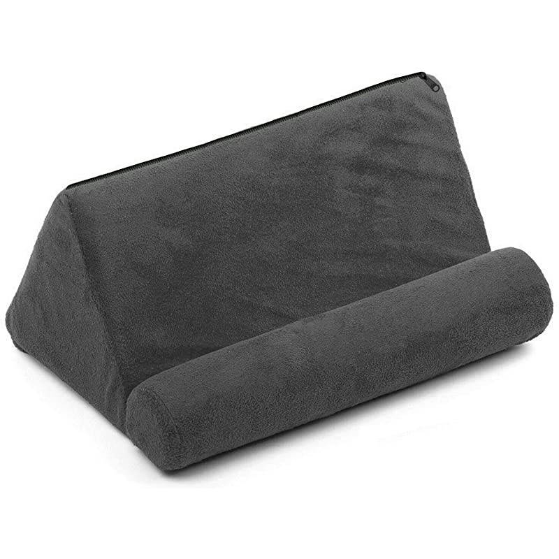 Soft Pillow Lap Stand for iPads Tablets eReaders Smartphones Books Magazines Grey